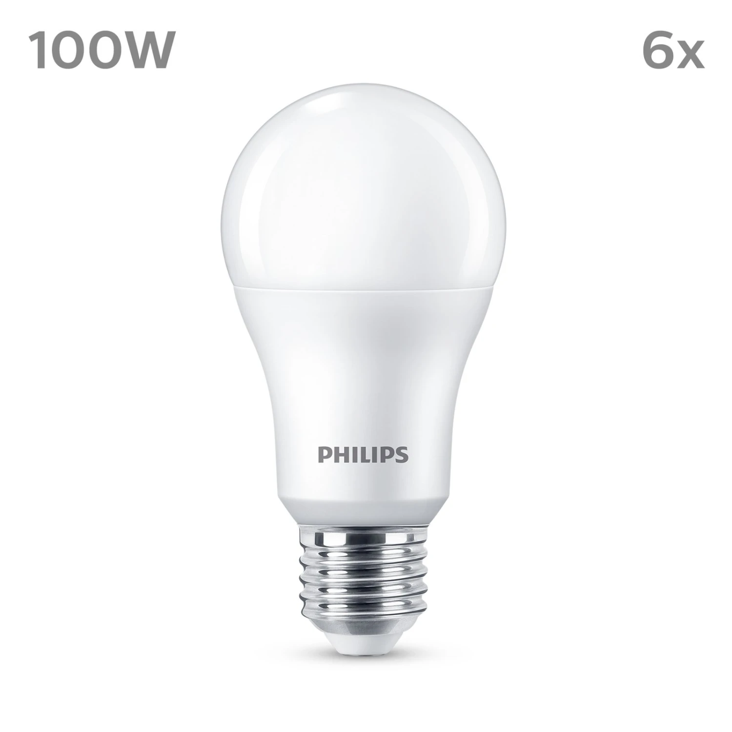 Philips LED-Lampe E27 13W 1.521lm 2.700K Matt 6er 4 Philips LED-Lampe E27 13W 1.521lm 2.700K Matt 6er – Bild 2