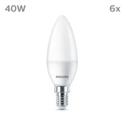 Philips LED-Kerze E14 4,9W 470m 2.700K Matt 6er -Beleuchtung Rabatte 10004539 1