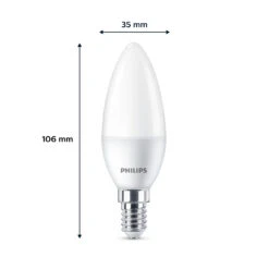 Philips LED-Kerze E14 4,9W 470m 2.700K Matt 6er -Beleuchtung Rabatte 10004539 2