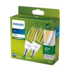 Philips LED-Lampe E14 B35 2,3W 485lm 3.000K 2er