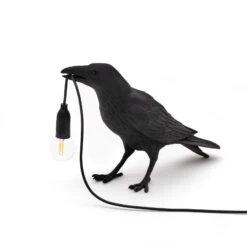 SELETTI Bird Lamp LED-Dekolampe Wartend Schwarz -Beleuchtung Rabatte 10009769 2