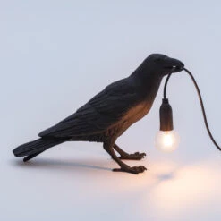 SELETTI Bird Lamp LED-Dekolampe Wartend Schwarz -Beleuchtung Rabatte 10009769 4