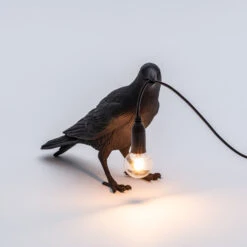 SELETTI Bird Lamp LED-Dekolampe Wartend Schwarz -Beleuchtung Rabatte 10009769 5