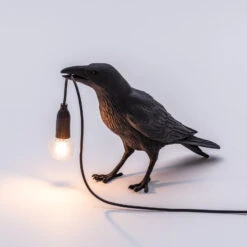 SELETTI Bird Lamp LED-Dekolampe Wartend Schwarz -Beleuchtung Rabatte 10009769 6