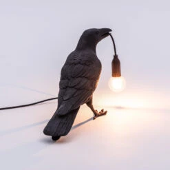 SELETTI Bird Lamp LED-Dekolampe Wartend Schwarz -Beleuchtung Rabatte 10009769 7