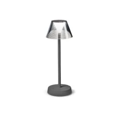 Ideal Lux Lolita LED-Terrassenleuchte, Akku, Grau