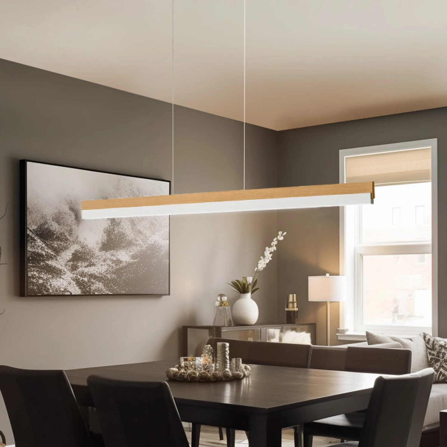 Rothfels Keijo LED-Hängelampe Nickel/eiche 123 Cm 3 Rothfels Keijo LED-Hängelampe Nickel/eiche 123 Cm