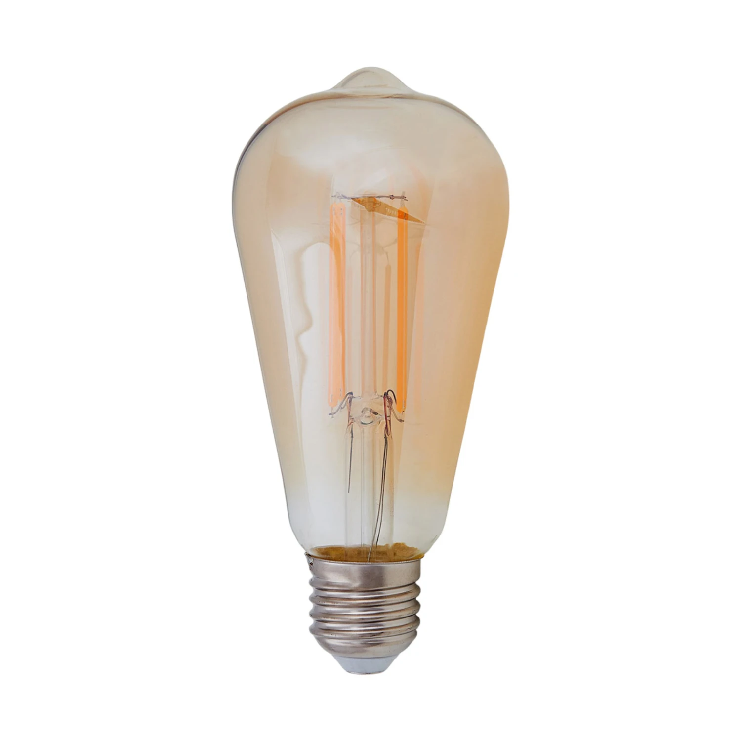 E27 LED-Rustikalampe 6W 500lm Amber 1.800K 3er-Set 4 E27 LED-Rustikalampe 6W 500lm Amber 1.800K 3er-Set – Bild 2