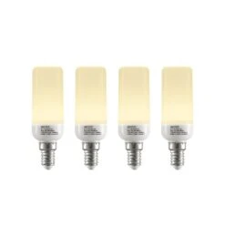 Arcchio LED-Röhrenlampe E14 4,5W 3.000K 4er-Set