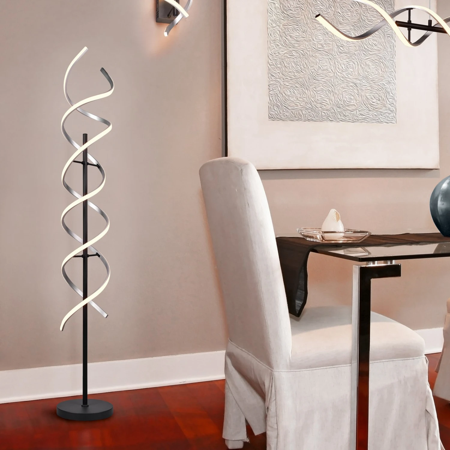 LED-Stehleuchte Sequence, Dimmbar, CCT, Aluminium 6 LED-Stehleuchte Sequence, Dimmbar, CCT, Aluminium – Bild 4