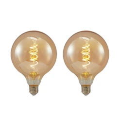 Lucande LEDE27 G125 4W 2.700K Dimmbar Amber 2er