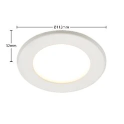 Prios Cadance LED-Einbaulampe Weiß 11,5cm 2er-Set 14 Prios Cadance LED-Einbaulampe Weiß 11,5cm 2er-Set -Beleuchtung Rabatte 10012563 3