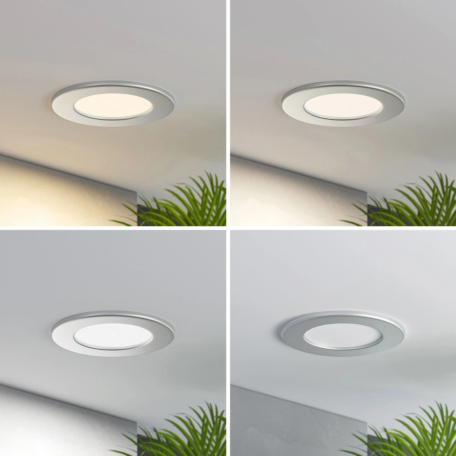 Prios Cadance LED-Einbaulampe Silber 11,5 Cm 3er 9 Prios Cadance LED-Einbaulampe Silber 11,5 Cm 3er – Bild 7