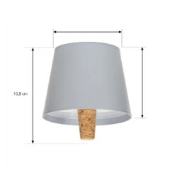 Lindby Linor LED-Weinflaschenlampe Grau Akku -Beleuchtung Rabatte 10012704 3