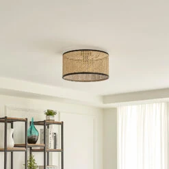 Lindby Yaelle Deckenleuchte Metall Rattan 11 Lindby Yaelle Deckenleuchte Metall Rattan -Beleuchtung Rabatte 10012881 1