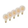 Lucande E27 3,8W LED G95 2700K 340lm Rillen Amber 5er
