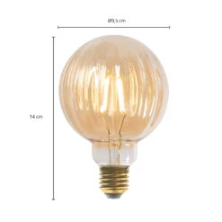 Lucande E27 3,8W LED G95 2700K 340lm Rillen Amber 5er -Beleuchtung Rabatte 10013103 3