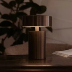 Audo Column Akku-Tischlampe, IP44, Bronze -Beleuchtung Rabatte 10013251 3