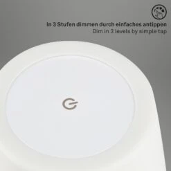 LED-Outdoor-Tischleuchte Campi, Akku, Dim, Weiß -Beleuchtung Rabatte 10013623 5