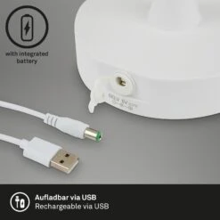 LED-Outdoor-Tischleuchte Campi, Akku, Dim, Weiß -Beleuchtung Rabatte 10013623 7