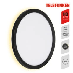 LED-Außenwandleuchte Nizza, Ø 28cm, Schwarz 4.000K -Beleuchtung Rabatte 10013729 5