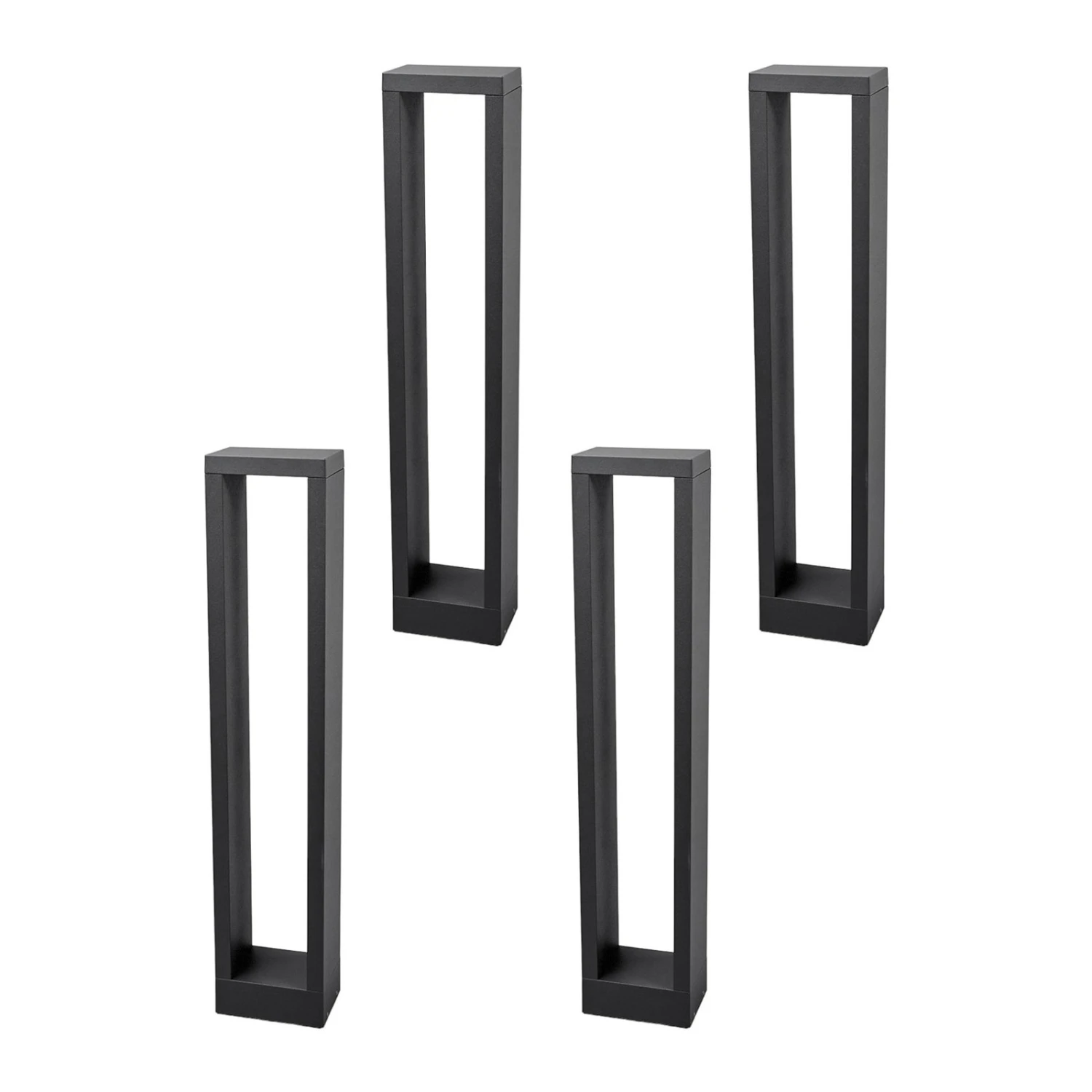 Lucande Grafitgraue LED-Wegelampe Jupp, 60 Cm, 4er-Set 3 Lucande Grafitgraue LED-Wegelampe Jupp, 60 Cm, 4er-Set