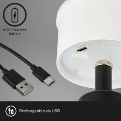 LED-Tischlampe Kihi Mit Aufladbarem Akku, Schwarz -Beleuchtung Rabatte 10015111 7