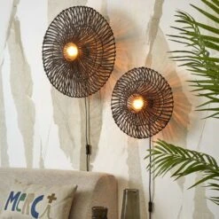 GOOD & MOJO Zanzibar Wandleuchte, Ø 40 Cm, Schwarz -Beleuchtung Rabatte 10016787 6