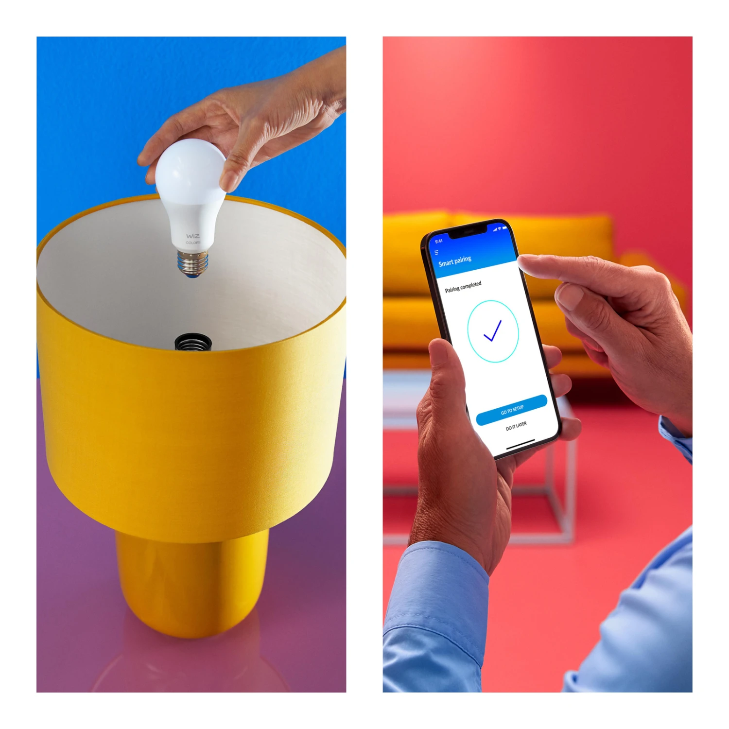 WiZ A60 LED-Lampe Matt WiFi E27 8,5W RGBW 2er 5 WiZ A60 LED-Lampe Matt WiFi E27 8,5W RGBW 2er – Bild 3