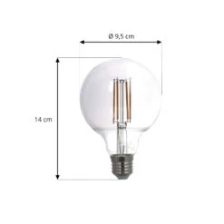 Prios LED-E27-Globe Rauchgrau 4,9W WLAN, 2er-Set -Beleuchtung Rabatte 10018124 2