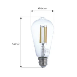 Prios LED-Filamentlampe E27 ST64 7W WLAN Klar 2er -Beleuchtung Rabatte 10018393 3