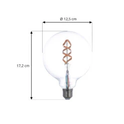 Prios LED-Filament E27 G125 4W RGBW WLAN Klar 3er -Beleuchtung Rabatte 10018447 2