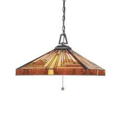 Hängeleuchte Stephen Mit Schirm Im Tiffany-Stil