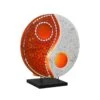 Tischleuchte Ying Yang Glas-Mosaik Orange/weiß -Beleuchtung Rabatte 10020830