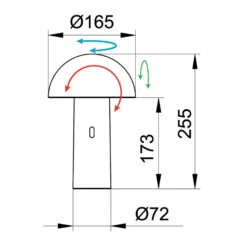 Aluminor Capsule LED-Tischlampe, Mobil, Grau -Beleuchtung Rabatte 1065103 3