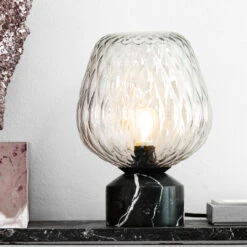 Beleuchtung Rabatte 25 &Tradition Blown SW6 Tischleuchte, Silbrig-klar