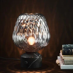 &Tradition Blown SW6 Tischleuchte, Silbrig-klar -Beleuchtung Rabatte 1076109 5