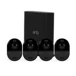 Arlo Ultra 2 Sicherheitssystem, 4 Kameras, Schwarz