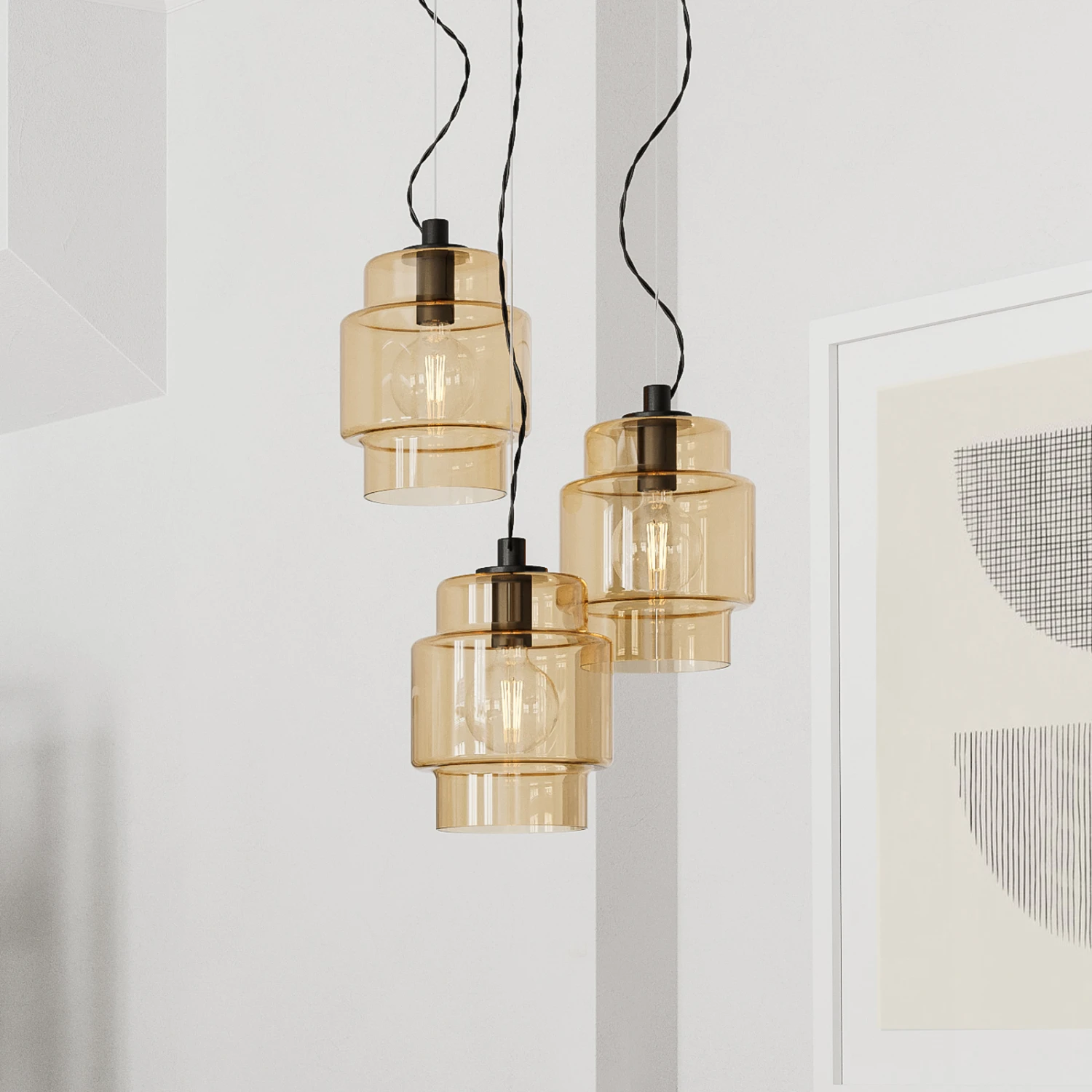 By Rydens By Rydéns Ebbot Hängeleuchte, Dreiflammig, Amber 3 By Rydens By Rydéns Ebbot Hängeleuchte, Dreiflammig, Amber