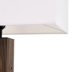 Stehlampe Elegance, Dimmbar, Nussbaumfurnier, Weiß -Beleuchtung Rabatte 1573480 3