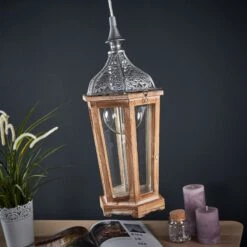 EGLO Holz-Hängeleuchte Margrit -Beleuchtung Rabatte 3031677 2