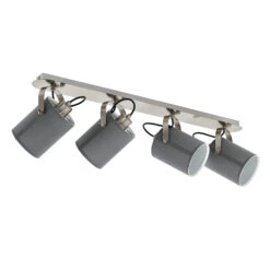 EGLO Deckenlampe Villabate Mit 4 Textilschirmen In Grau 7 EGLO Deckenlampe Villabate Mit 4 Textilschirmen In Grau -Beleuchtung Rabatte 3032415 2