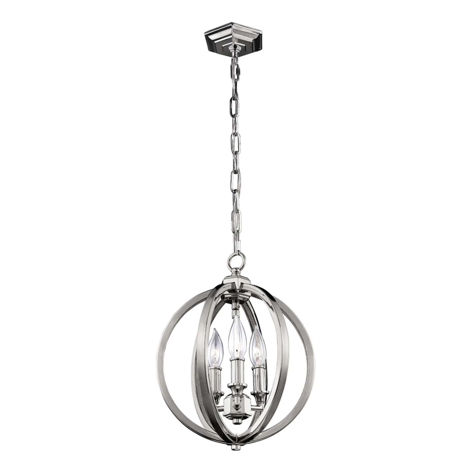 Wirkungsvolle Hängelampe Corinne In Nickel Poliert 4 Wirkungsvolle Hängelampe Corinne In Nickel Poliert – Bild 2