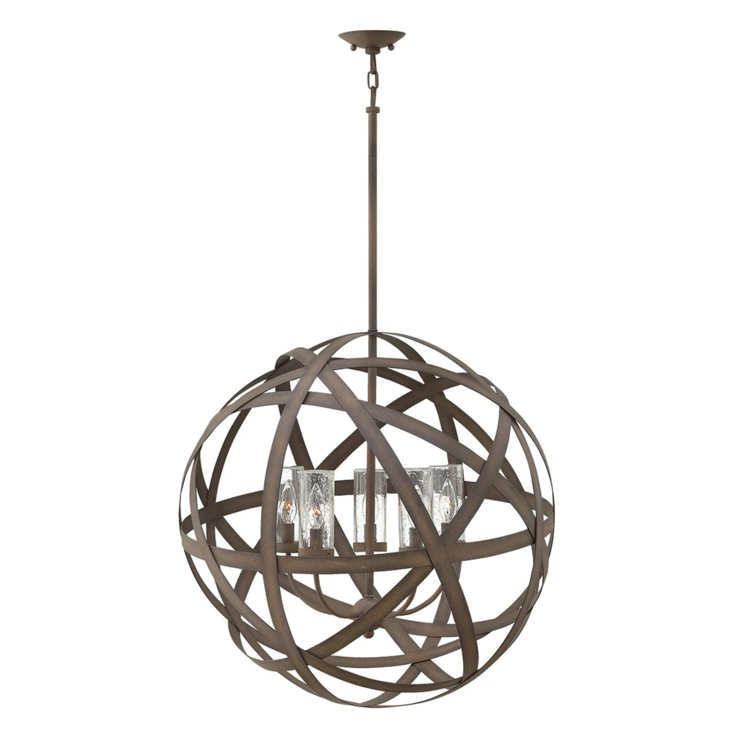 Handgeschmiedete Außen-Hängeleuchte Carson, 5-flg. 4 Handgeschmiedete Außen-Hängeleuchte Carson, 5-flg. – Bild 2