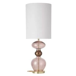 EBB & FLOW Futura Tischleuchte, Schirm Marl Weiß