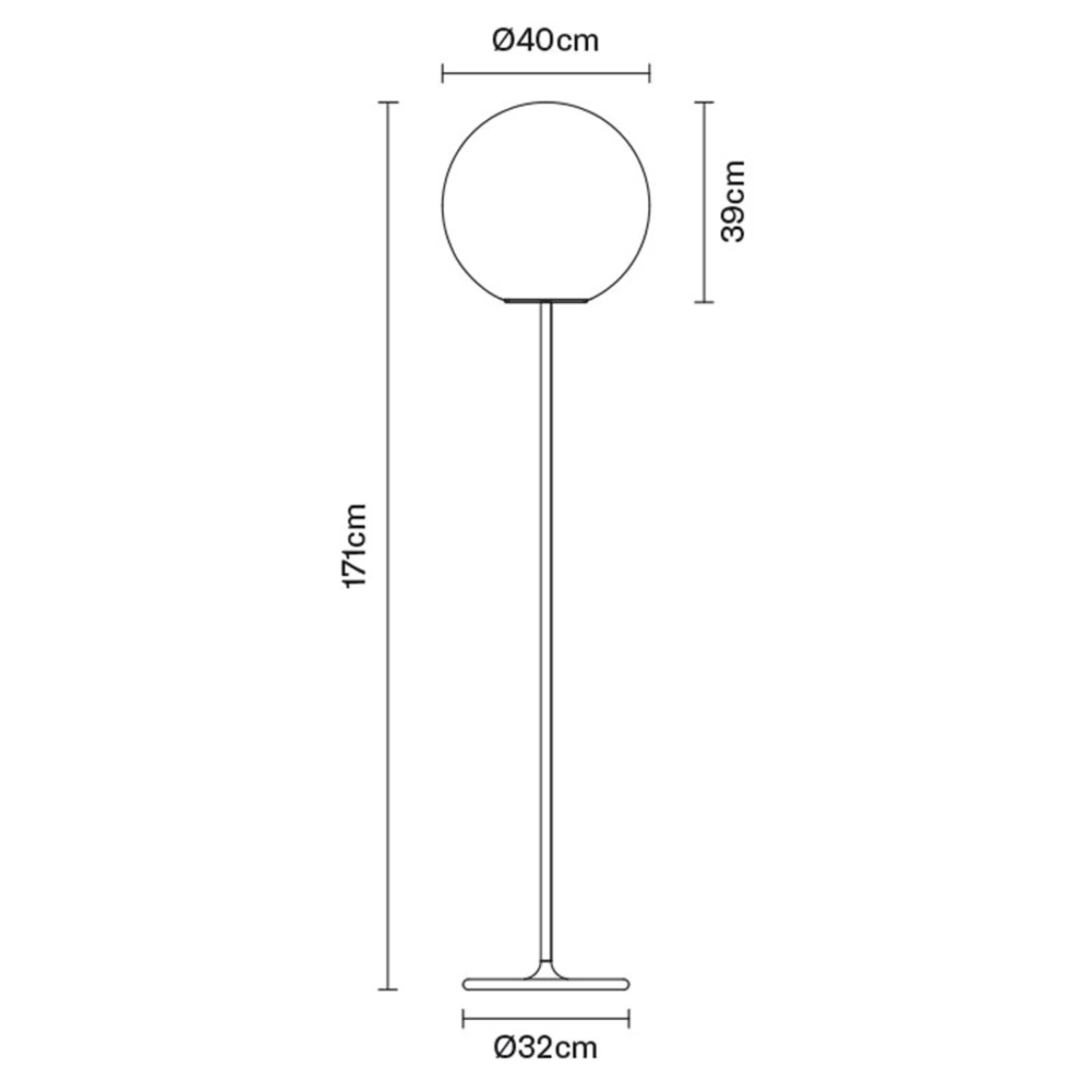 Fabbian Lumi Sfera Glas-Stehleuchte, Ø 40 Cm 6 Fabbian Lumi Sfera Glas-Stehleuchte, Ø 40 Cm – Bild 4