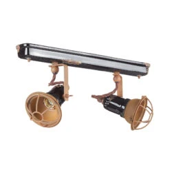 Wandlampe C1676/1 Mit Korb, Zweiflammig, Schwarz -Beleuchtung Rabatte 3517254 2