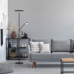 LED-Stehleuchte Fabi Mit Leselampe, Schwarz Matt 15 LED-Stehleuchte Fabi Mit Leselampe, Schwarz Matt -Beleuchtung Rabatte 3570058 6