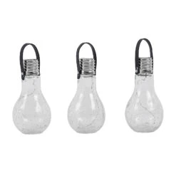 Lindby Shams LED-Solarleuchte, Birnenform, 3er-Set -Beleuchtung Rabatte 4018396 3