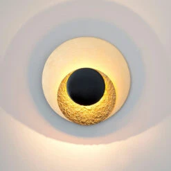 LED-Wandleuchte La Bocca, Gold-schwarz 13 LED-Wandleuchte La Bocca, Gold-schwarz -Beleuchtung Rabatte 4512653 5